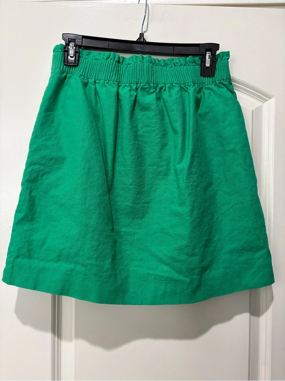 J.Crew Green Linen Blend Paperbag Waist Mini Skirt Size 6